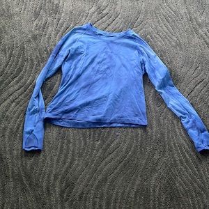 Blue tie dye long sleeve shirt
